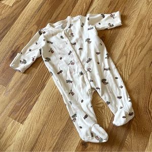 Ralph Lauren snap up footie, 3mos, bear in tree